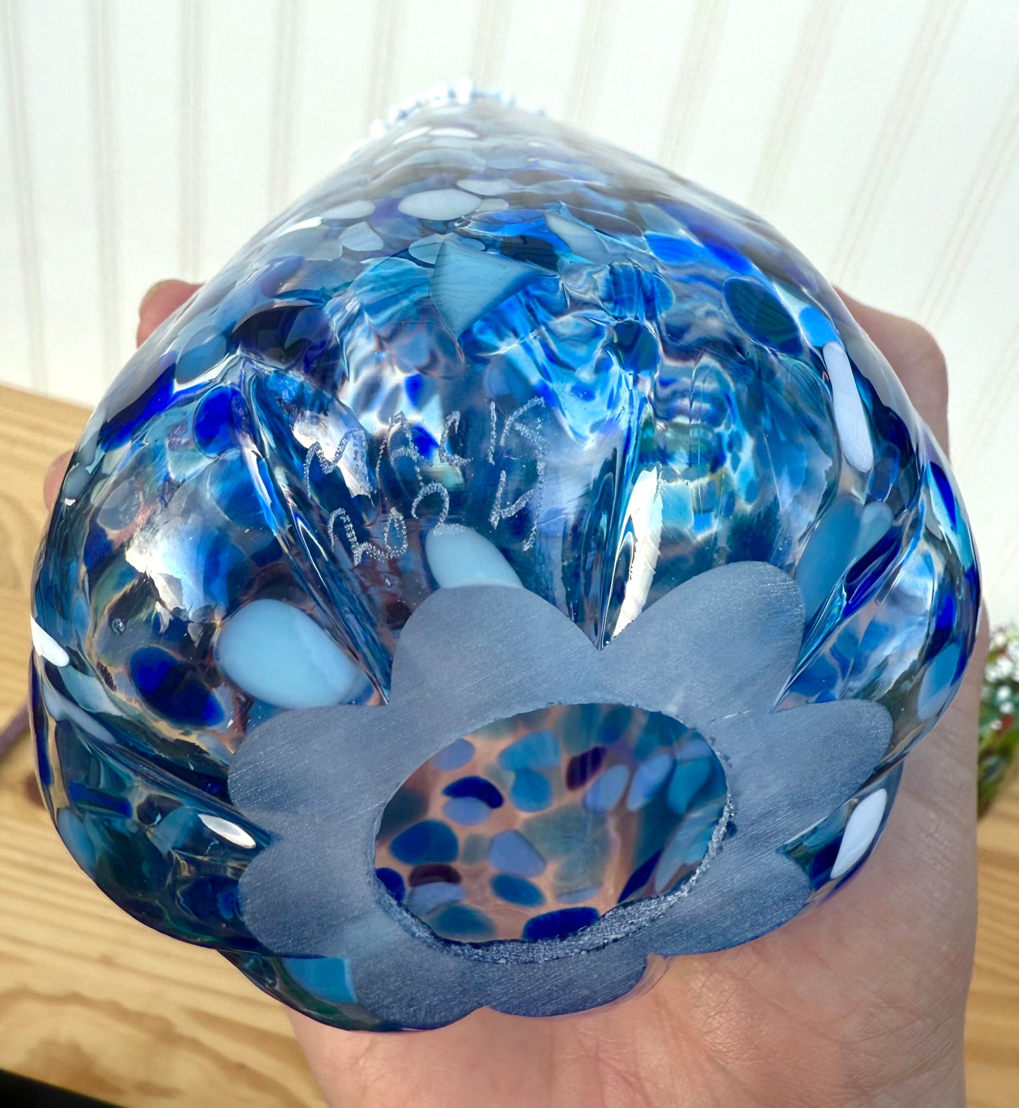 7" Winter Night Blown-Glass Tree