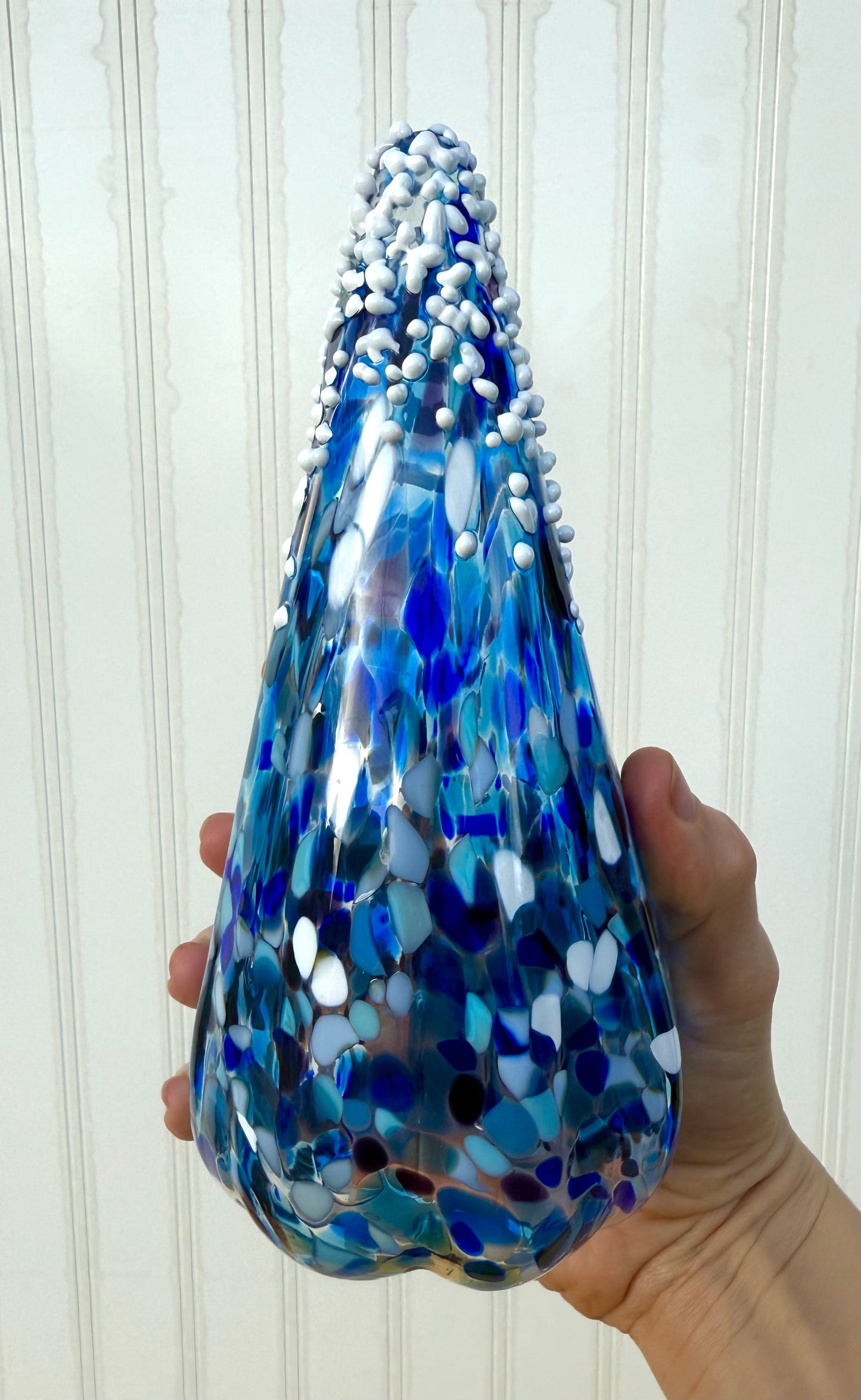 7" Winter Night Blown-Glass Tree