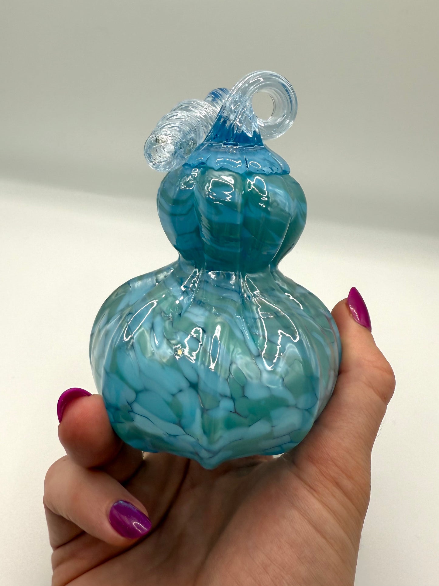 Light Blue Glass Gourd - Small