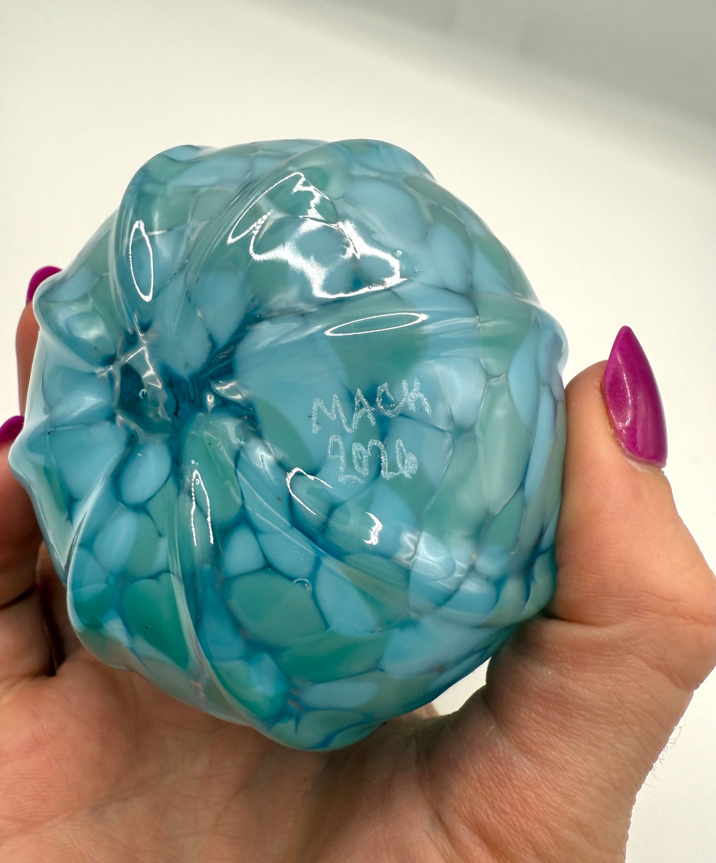 Light Blue Glass Gourd - Small