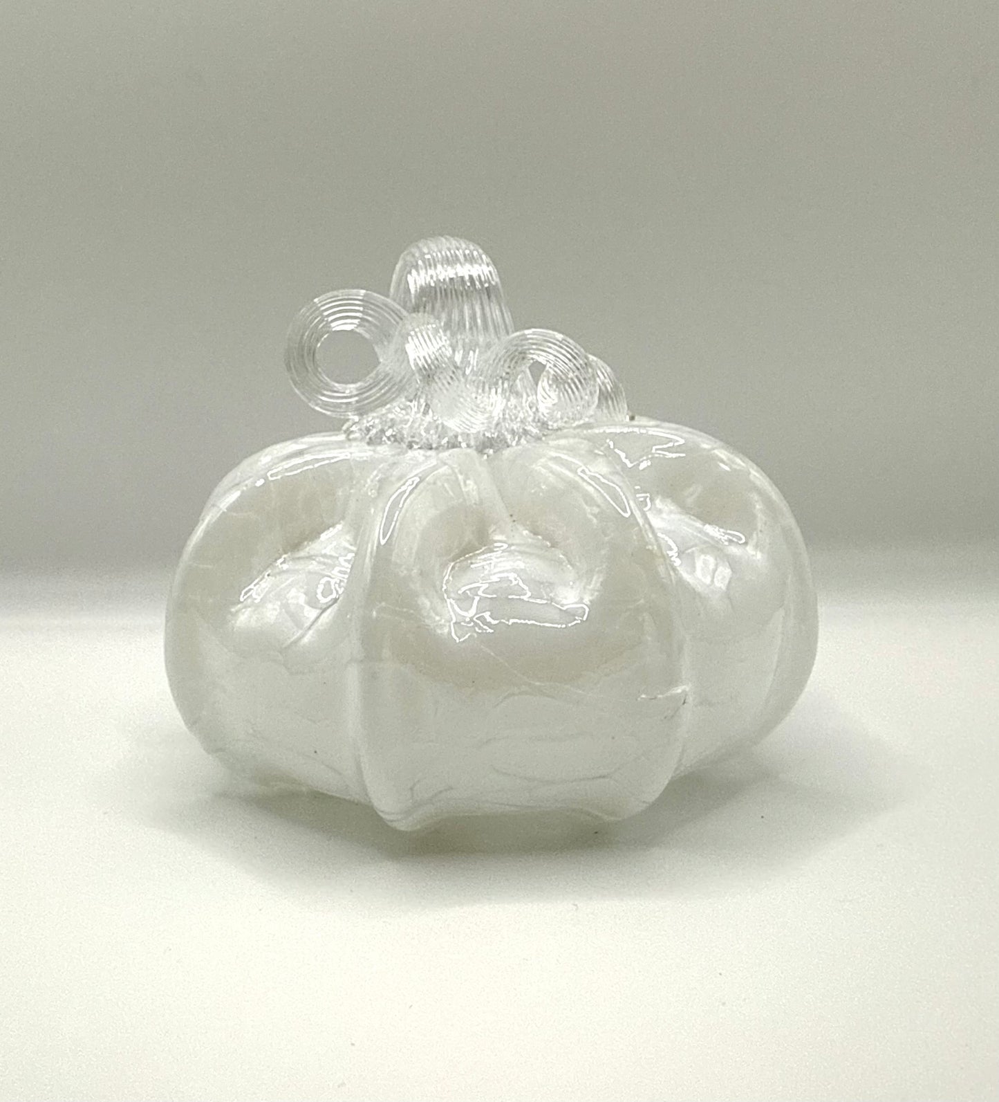 White Glass Pumpkin - Small