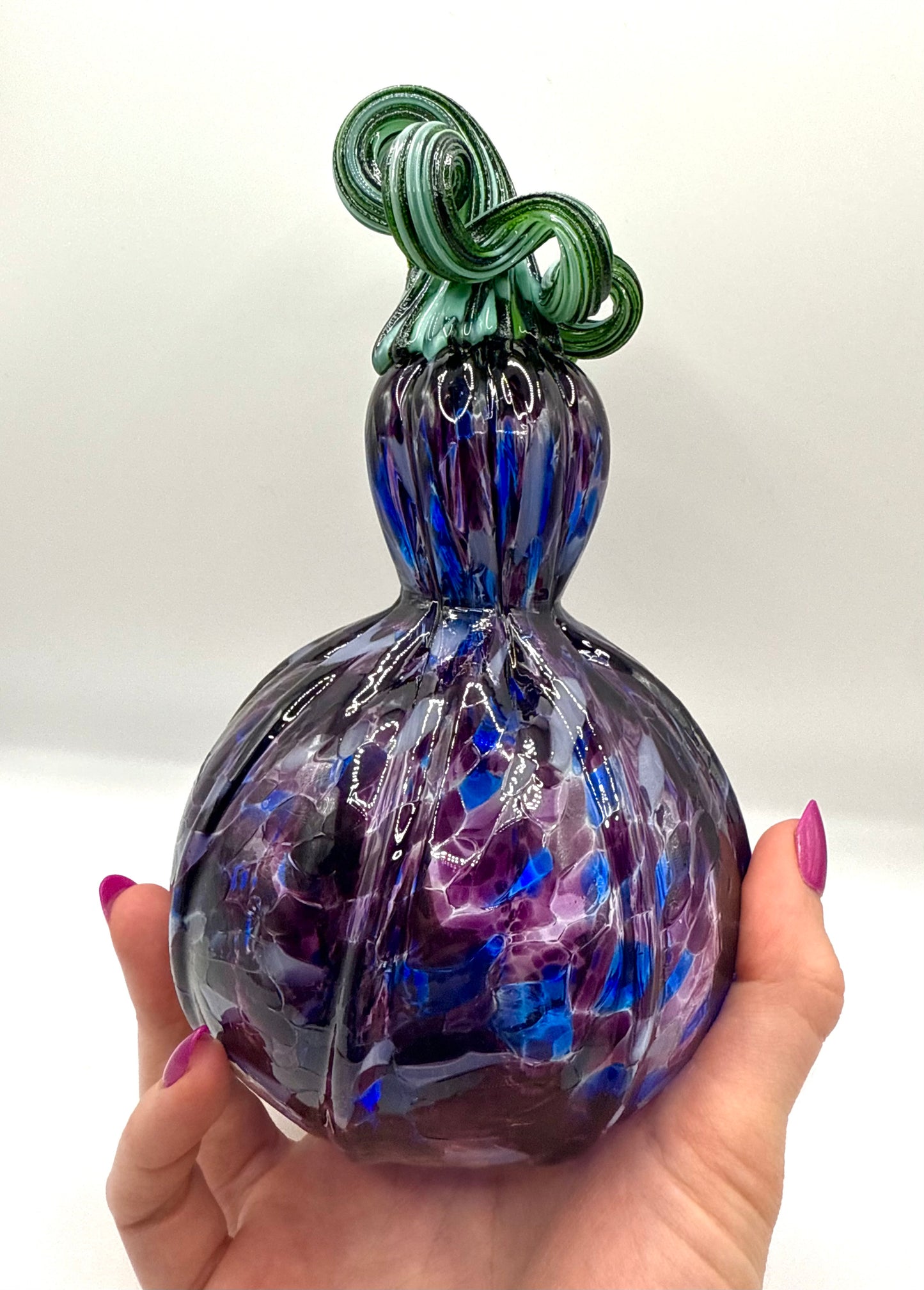 Purple Blown Glass Gourd - Large